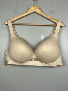 Cacique beige Lightly Lined Balconette underwire bra, 42DD.